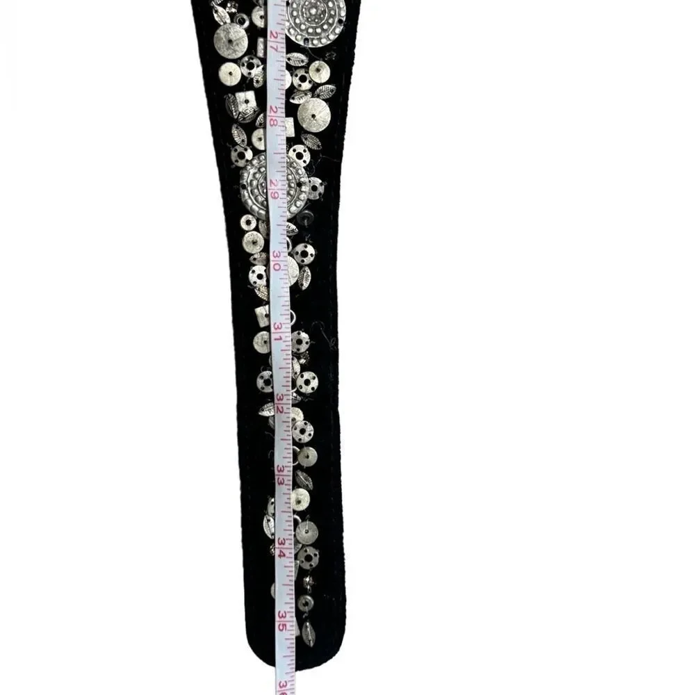 Chicos Leather Velvet Medallion Embellished Belt - Picture 14 of 16